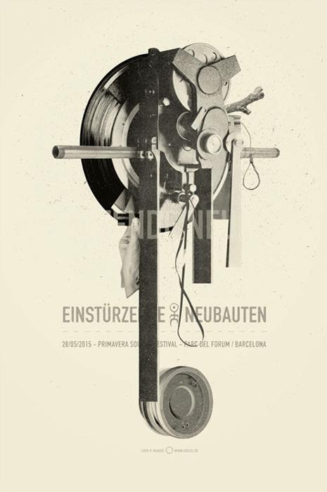 EINSTUERZENDE NEUBAUTEN Douze Einstürzende Neubauten urban art gallery buy street art screenprint poster art of rock
