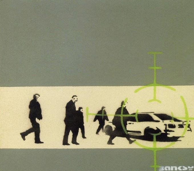 Precision Bombing Banksy after Nachdruck Reproduktion Serigrafie Precision Bombing Banksy after Nachdruck Reproduktion Serigrafie