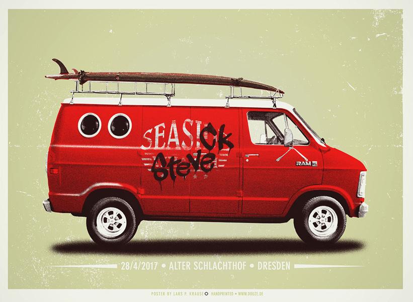 SEASICK Douze SEASICK art gallery buy street art screenprint poster art of rock
