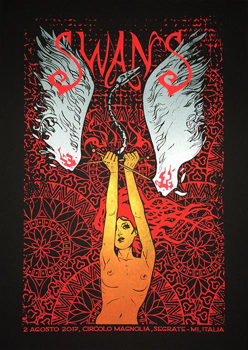 Malleus silkscreen siebdruck concertposter poster prints art prints rock art dark nouvou